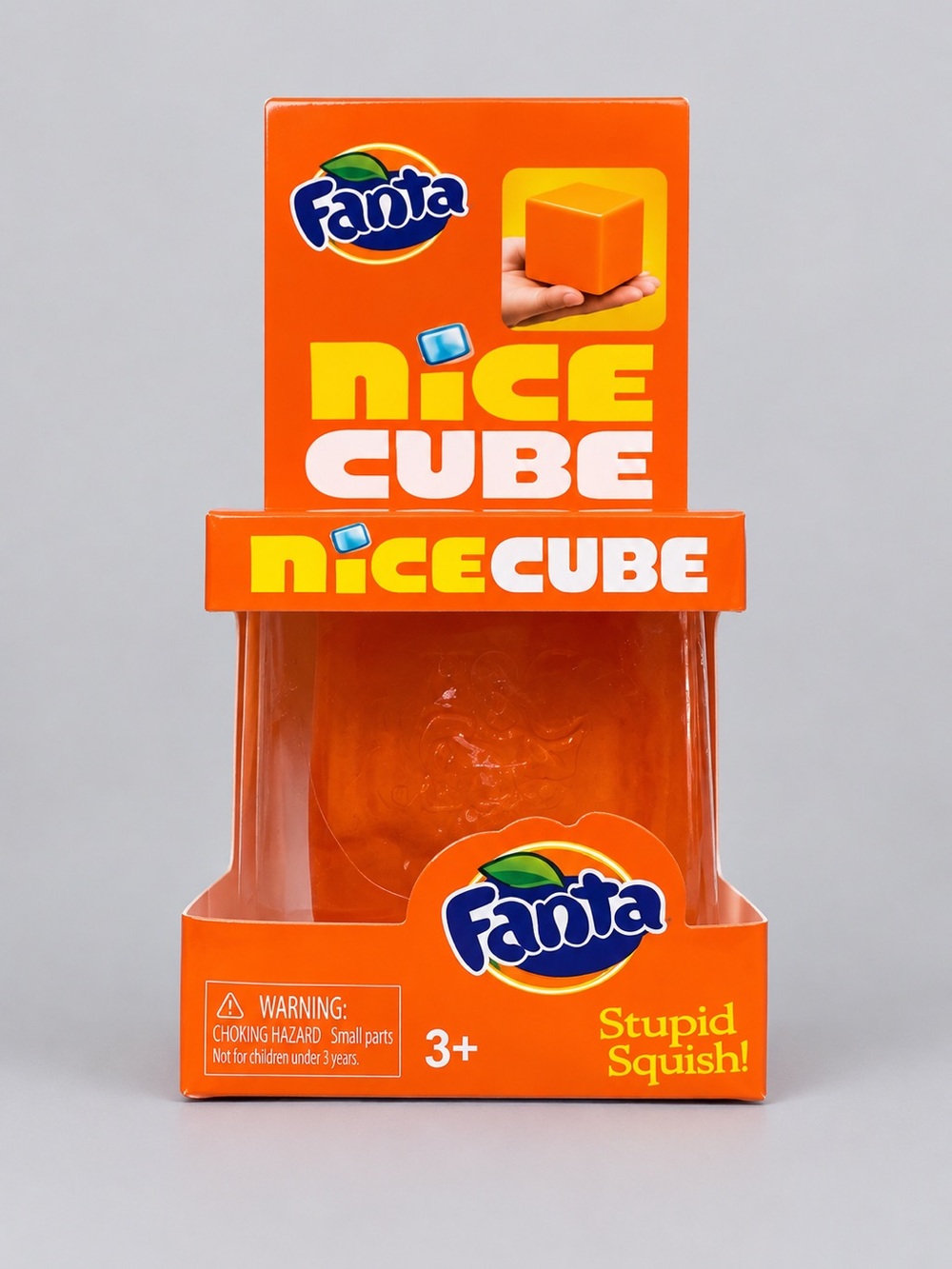 Fanta Orange Nice Cube Squishy Toy – Soft Squeeze Sensory Stress Toy